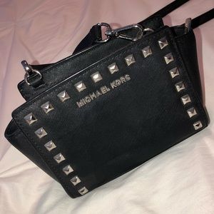 Black studded Michael Kors Crossbody Bag